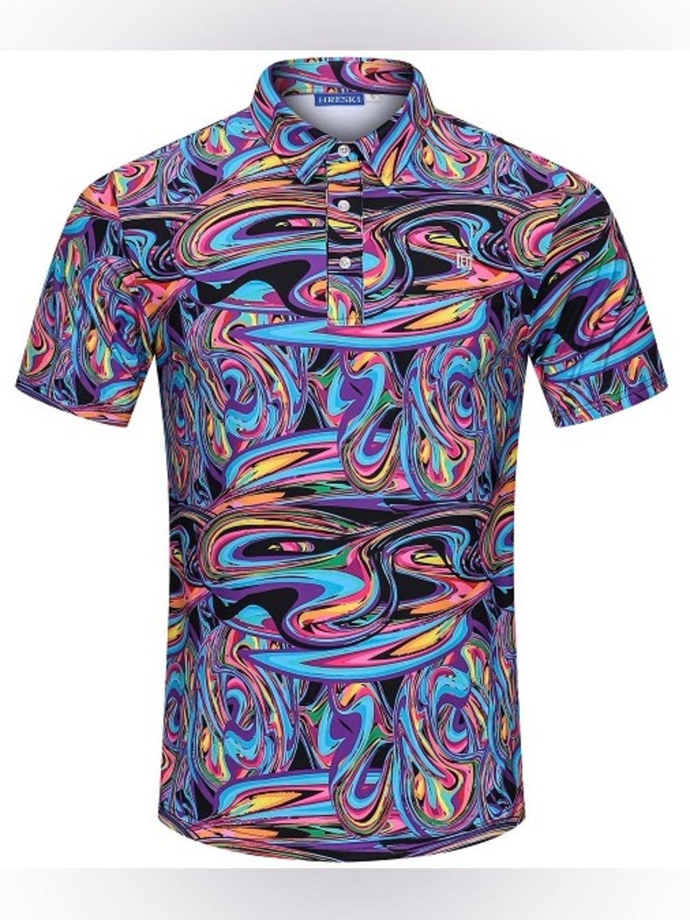 Hreski Abstract Disco Golf Multicolor Shirt
